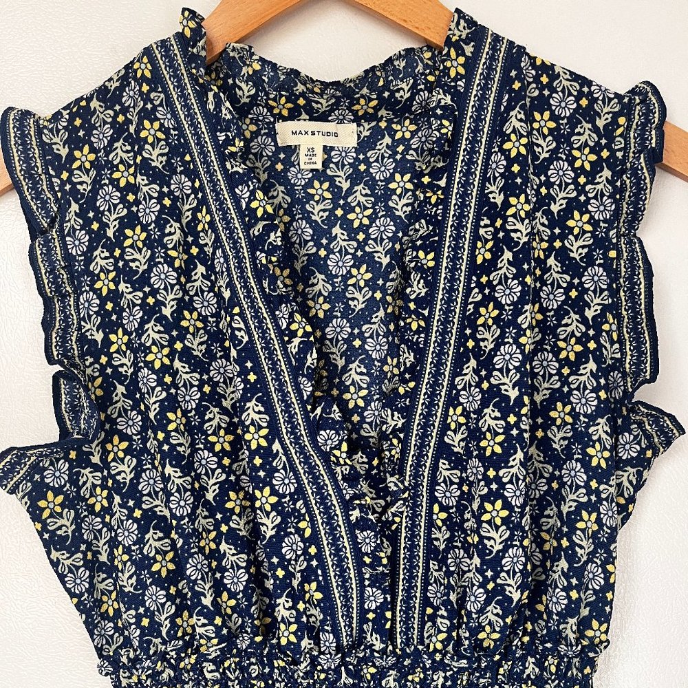 Max Studio Floral Ruffle Midi Dress - Picture 5 of 6